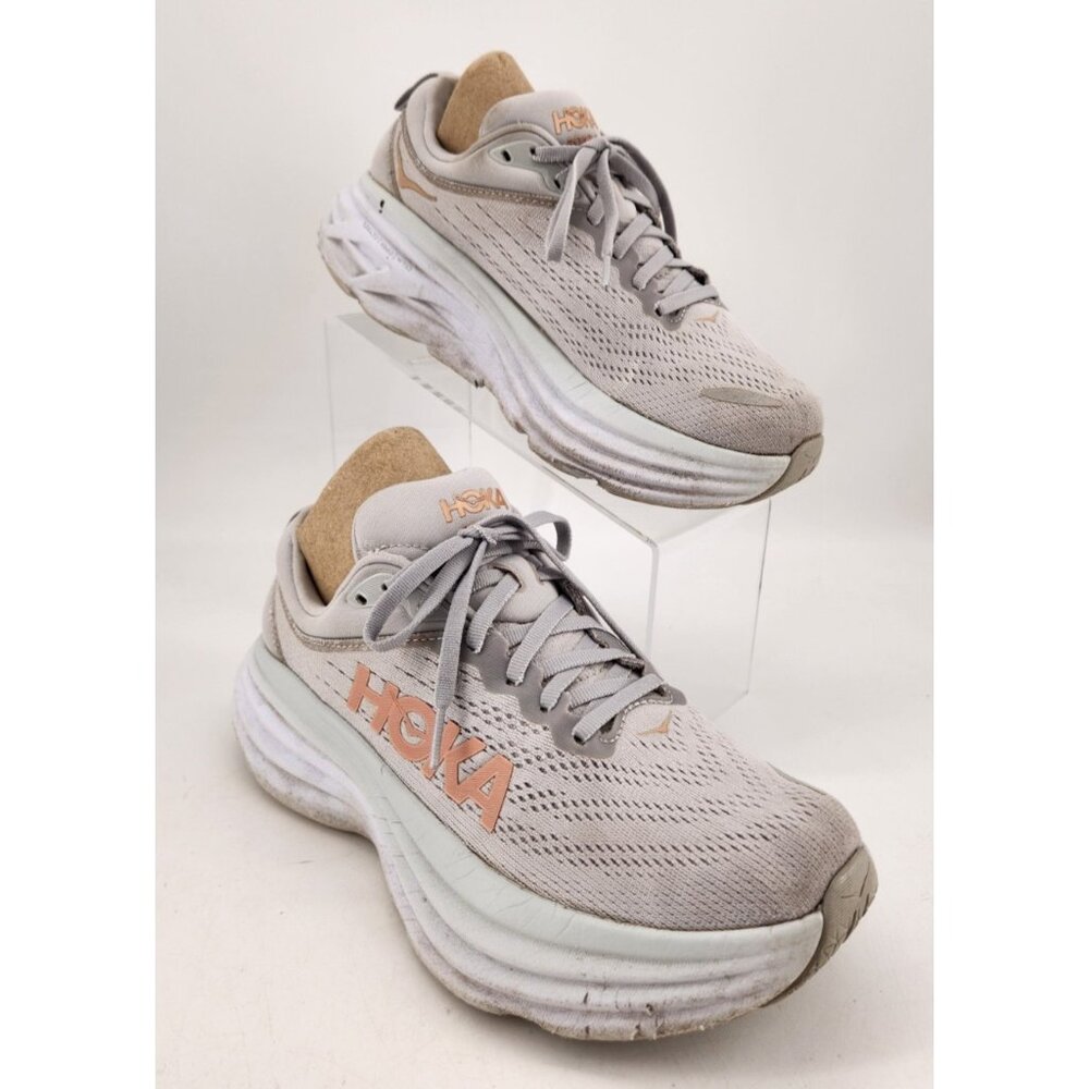 Hoka One One‎ Bondi 8 Women's Size 8 B Harbor Mist Lunar Rock Shoes 1127952 HMLR